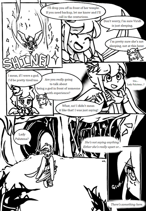 four more pages of the chaos kin comic! 🏹 