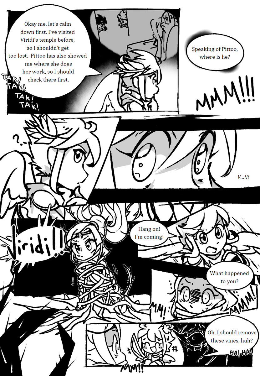 four more pages of the chaos kin comic! 🏹 