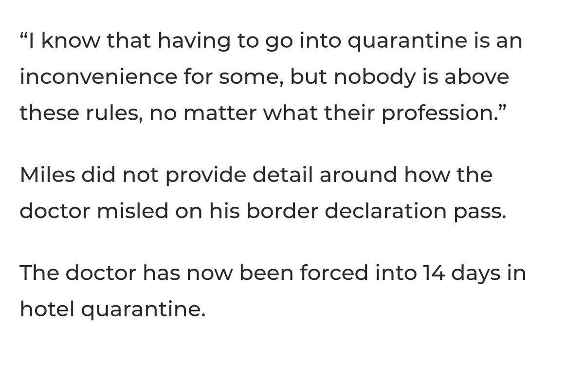 This Rockhampton doctor (!!!!) lied about his border declaration and didn't go into quarantine after returning to Brisbane.Does anyone have any theories about why he isn't an 'ENEMY OF THE STATE'? Feels like a real........race......to figure it out.