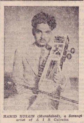 15. Ustad Hamid Hussain 1939, 1940, 1942, 1944. Sarangi-nawaz, child prodigy, inventor of musical instruments, one of my favorite artists. The photos show him playing the sarangi, the sarinda, the "Hamidi" and the "Rameshwari"