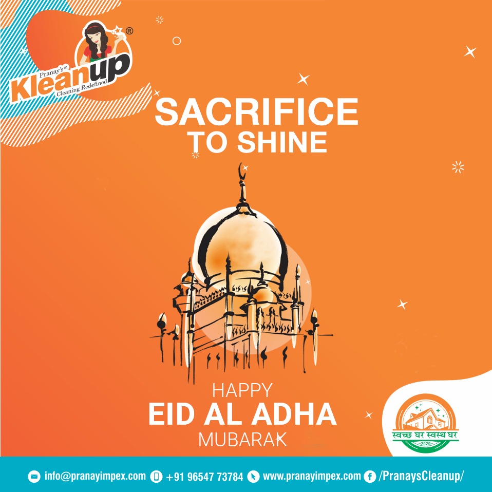 ImpexPranay's tweet photo. Sacrifices bring new changes and new changes bring new achievements. Learn the power of sacrifice. Happy Bakr-Id. 
#Happy_eid_ul_adha #EidAlAdha #PranayCare #Kleaup #HomeCleaningProducts https://t.co/mQF4k0EbUB