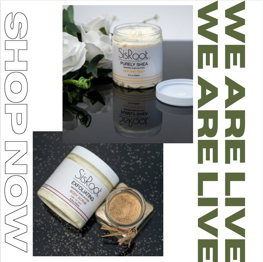 SisrootShea's tweet photo. Providing whipped shea butter hair and skin care using all natural ingredients 🌱 Guaranteed to leave you glowing from head to toe 💫 
https://t.co/azPj1txuJD #BlackPoundDay #sheabuttergoodness https://t.co/i1lC6Fqqlu