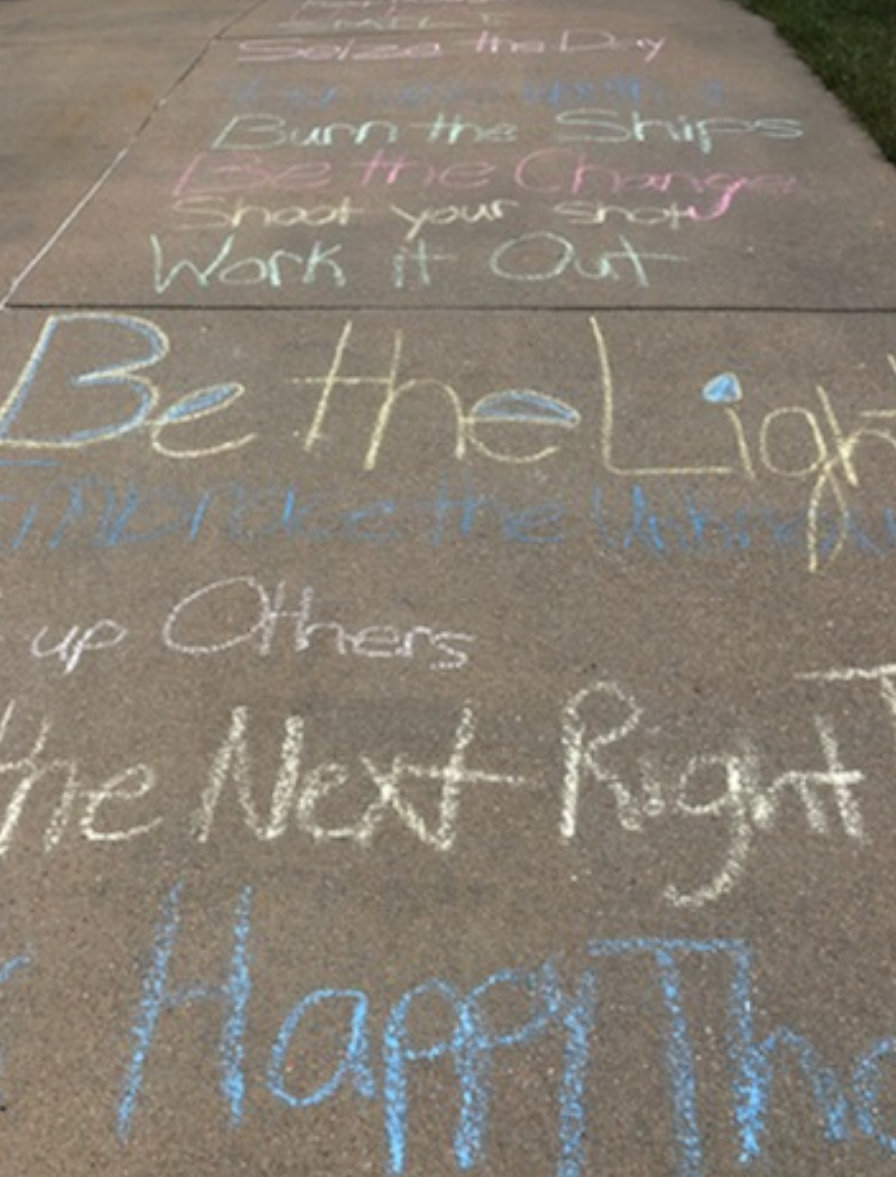 RoadRulesCamp's tweet photo. Some positive messages at the Whitmire house, Jessica's heating bag, and Sara's attempt at a mask. The young people have been working hard all week to spread joy and to help those in need! https://t.co/l5y5AeuoJv