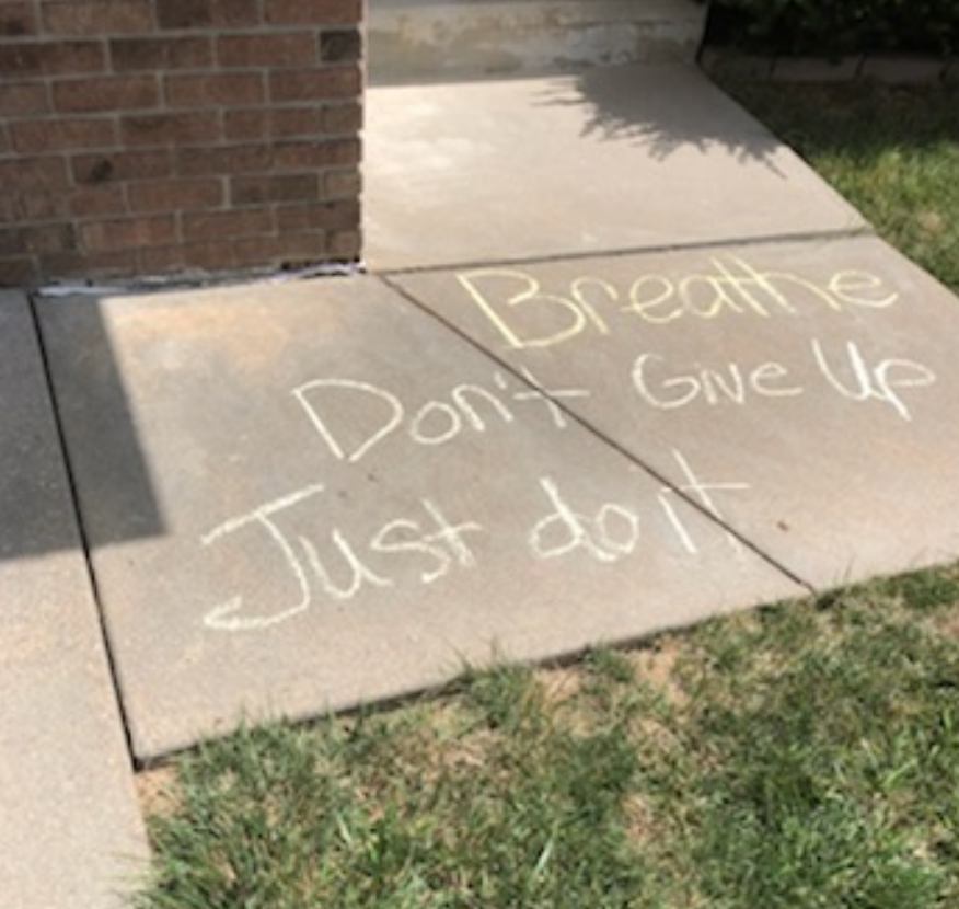 RoadRulesCamp's tweet photo. Some positive messages at the Whitmire house, Jessica's heating bag, and Sara's attempt at a mask. The young people have been working hard all week to spread joy and to help those in need! https://t.co/l5y5AeuoJv