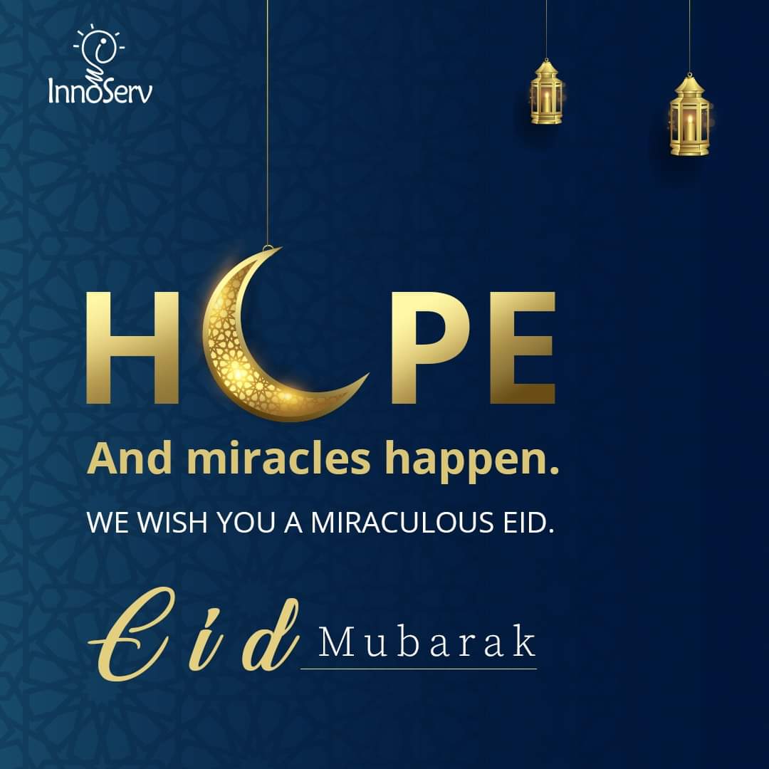 InnoServSol's tweet photo. Where there is hope, there is faith, where there is faith, miracles happen. Keep the faith alive and the divine light will shine on you. Eid Mubarak!
#InnoServDigital #InnoservIngeniuses #DigitalAgency #InnoServGroup #EidMubarak #Eid2020 #EidAlAdha #BakrEid #Health #Happiness https://t.co/HdO377f8gQ
