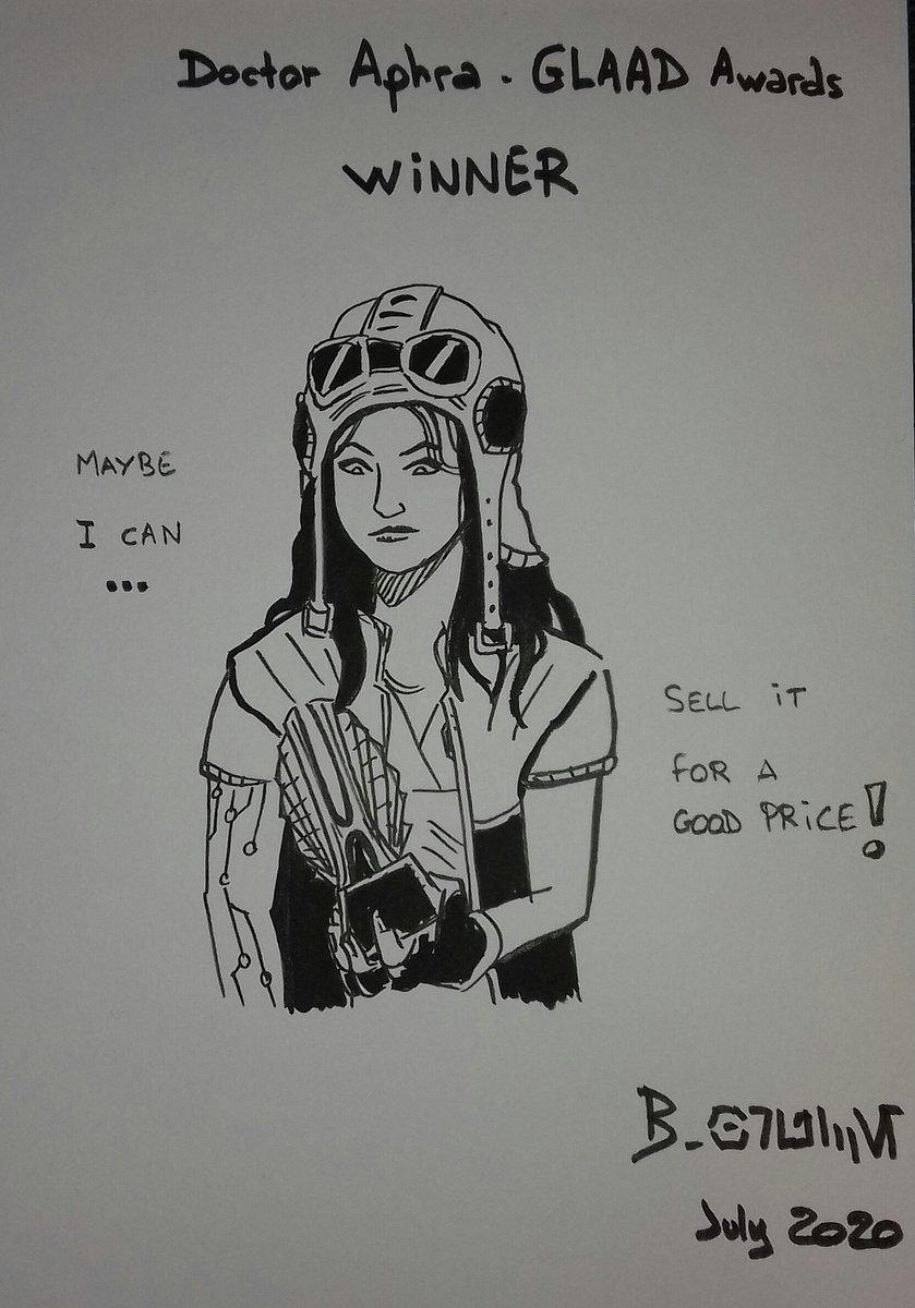 theBdrawings's tweet photo. #DoctorAphra win the 2020 #GLAADawards "outstanding comic book " ! Congratulations @Marvel @starwars !! @glaad https://t.co/4HcxGsnBtJ