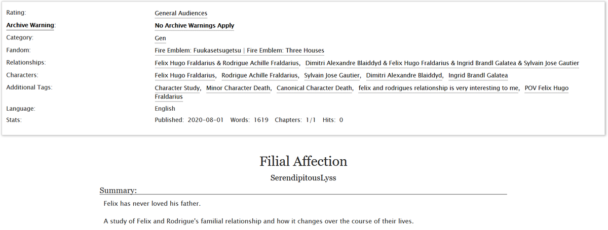 serenlyss's tweet photo. Posted my first (official) FE3H fic today! It's a character study of Felix &amp; Rodrigue's relationship from Felix's POV, which I find really interesting to think about &amp; explore. Enjoy!
https://t.co/o92TmI23IL https://t.co/2DrX1eU4X4