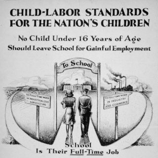 The Fair Labor Standards Act passed in 1938. It shaped basic labor protections most workers take for granted. Minimum wage, overtime, banning use of child labor... Laws to protect workers from harm and kids from exploitation.Farm workers were excluded. (Domestic workers, too.)