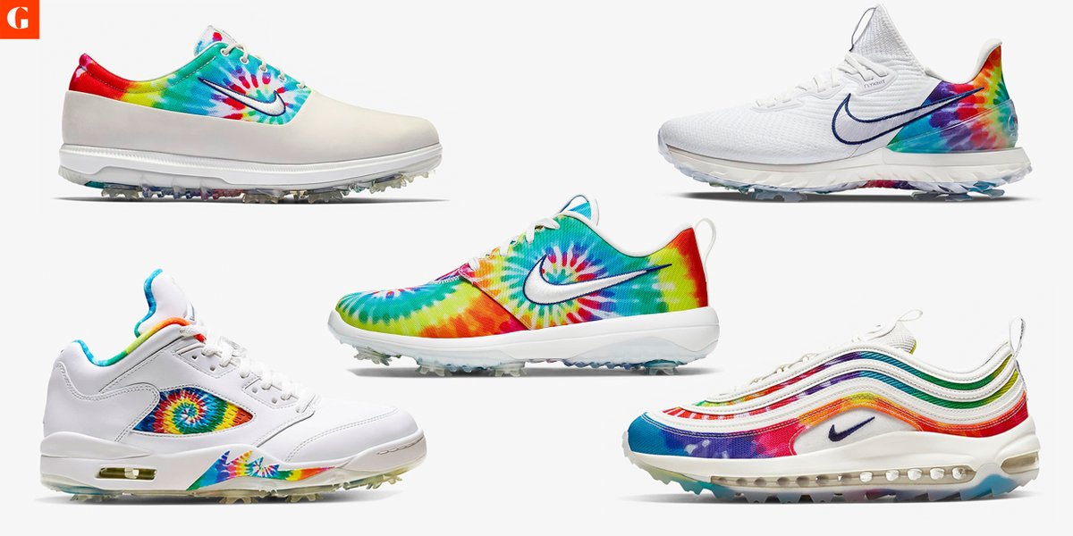 tie dye nike golf shoes