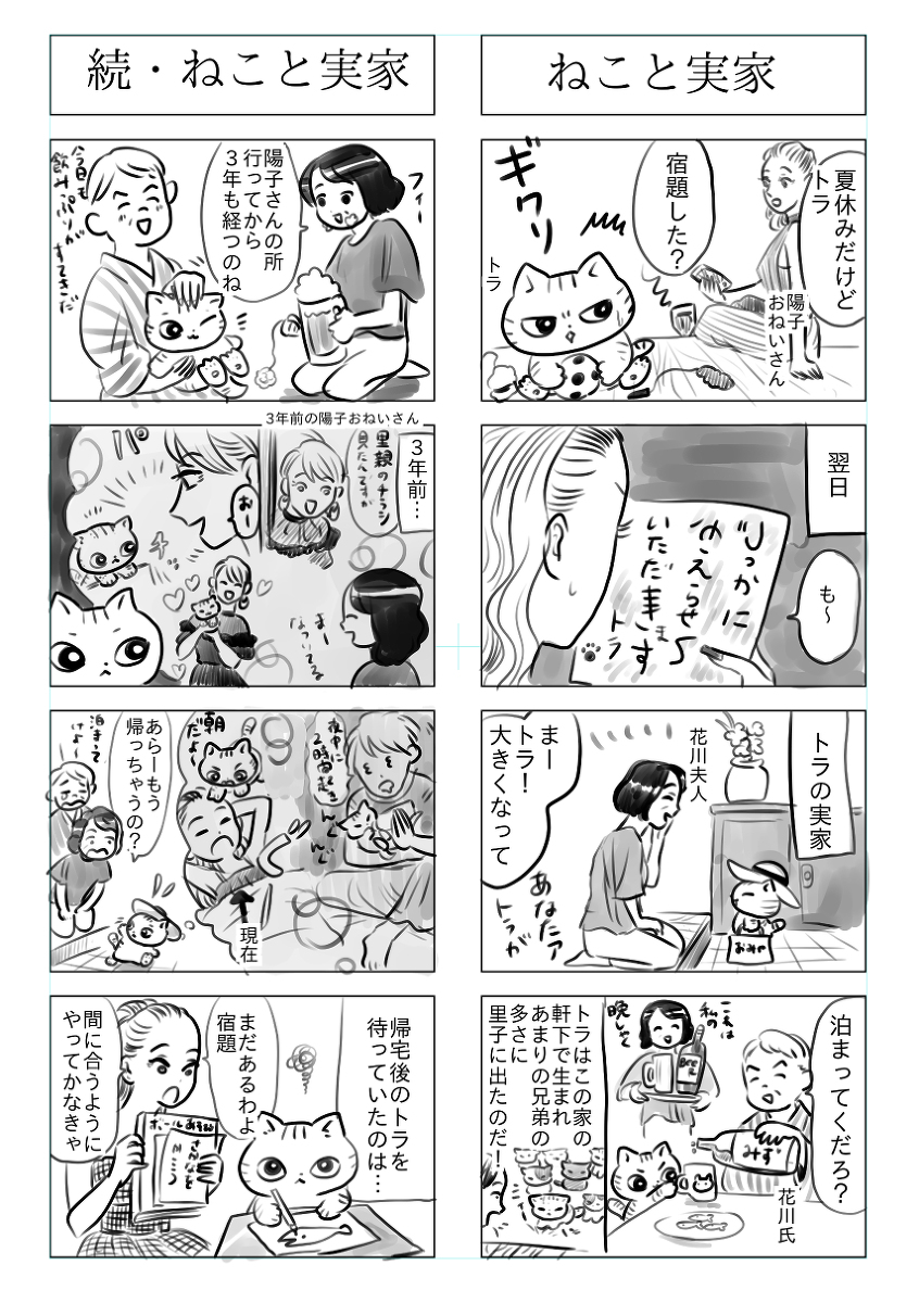 トラと陽子4 #漫画 #4コマ #オリジナル #ねこ #猫 #ネコ https://t.co/CBkSqKkYRL 