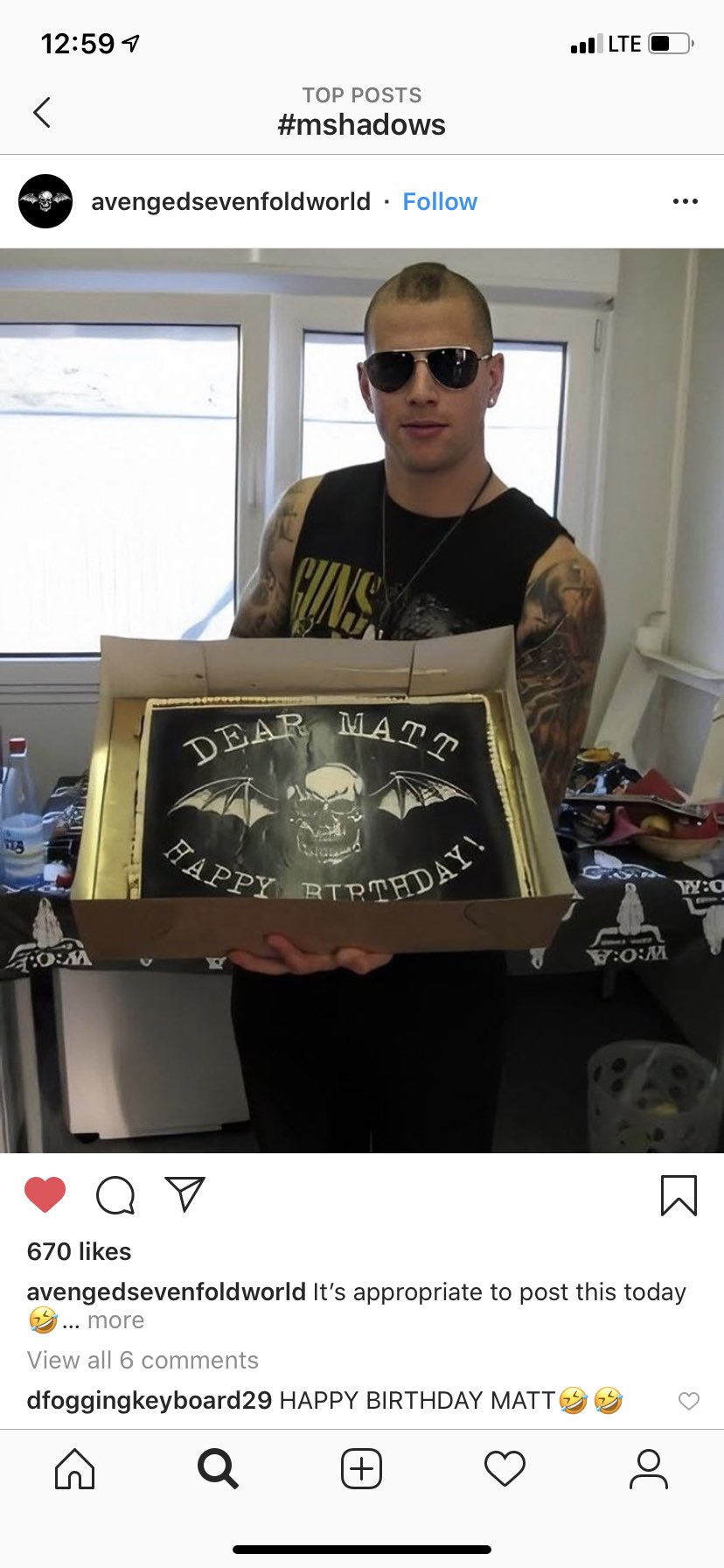 Happy Birthday M Shadows singer of the Heavy Metal band Avenged Sevenfold         