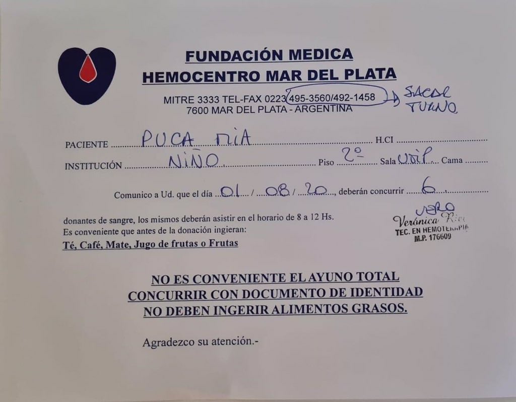 BeluMDQ's tweet photo. Quien pueda donar sangre para esta chiquita en Mardel https://t.co/QXTCzA7WKC