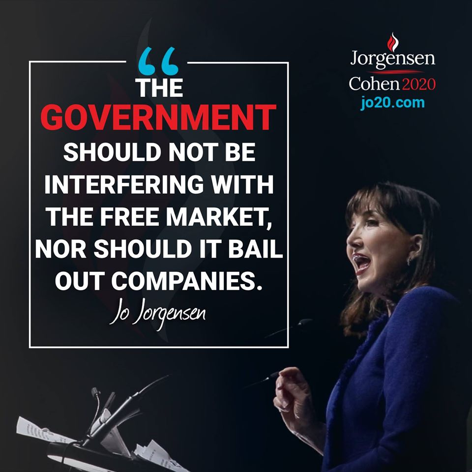Jo Jorgensen On Twitter The New Stimulus Bill Will Contain Massive Corporate Bailouts And Just Like Last Time Companies Will Likely Still Lay Off Workers Even After Funding Is Secured It Happened
