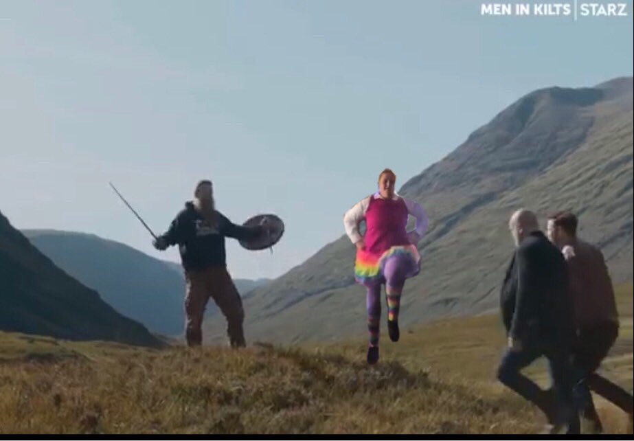 RuschAudrey's tweet photo. When a pandemic prevents any traveling, take a virtual quarancation and have a few with @grahammctavish and @SamHeughan on their @MenInKiltsSTARZ tour across Scotland! @peekaboo_jen you inspired me. #whiskyNhistory #quarancation #meninkilts #ICanDrinkthemunderthetable #funtimes https://t.co/40WAOh730d