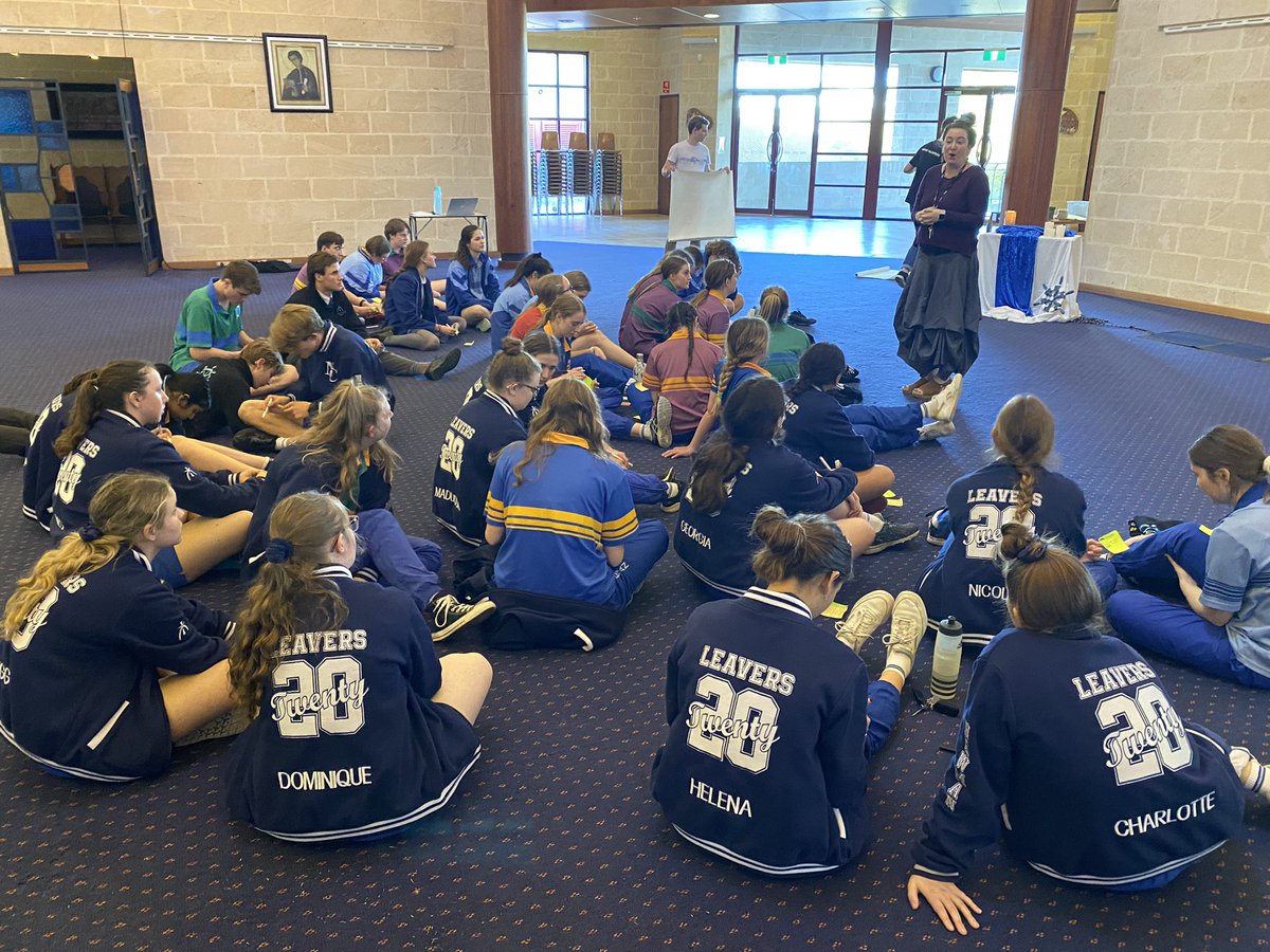 simon__martino's tweet photo. Yr11&amp;12 Remar students made an excellent start to their Retreats. Reflecting on their journey’s and what it means to live as Christ’s disciples and being a witness in our community. #wemarists #shinethroughdiscovery @NewmanCollegeWA @Cassandra__Hall https://t.co/IH7xMf2wAV