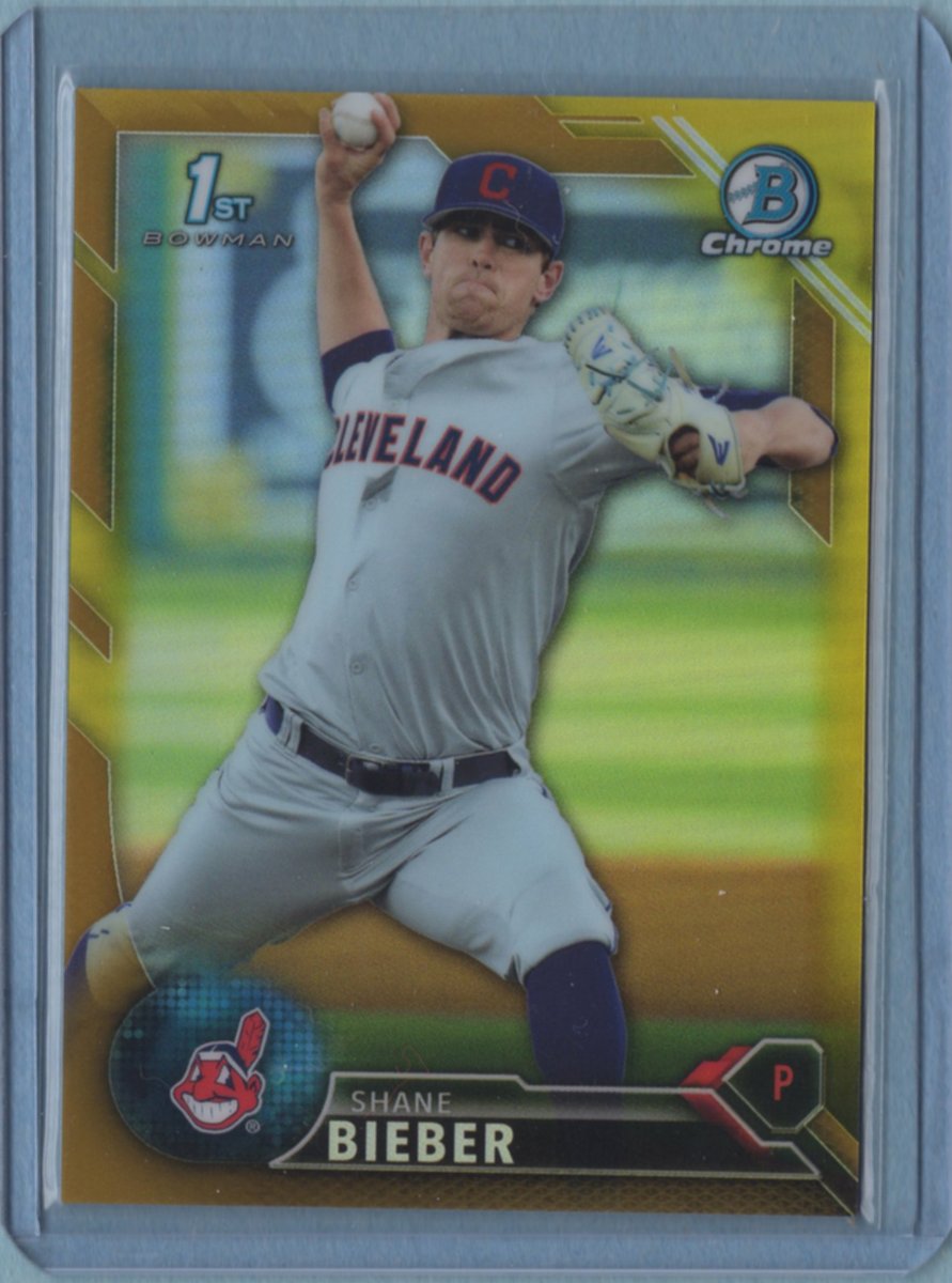 2000doubles's tweet image. Officially posted the only Shane Bieber 1st Gold Refractor /50 from 2016 Bowman Chrome Draft on eBay. Record matching 27K over the first 2 games of the season.

ebay.com/itm/1843836165…

#BaseballCards #theHobby #Topps #collect