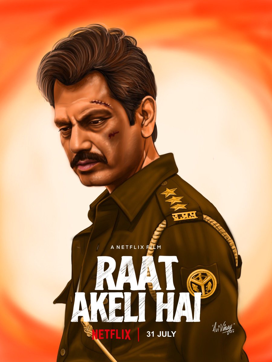 AviVinay's tweet photo. Movie Poster Art🎨🎨 #RaatAkeliHai  @Nawazuddin_S @NetflixIndia #NawazuddinSiddiqui #netflixindia #movies #digitalart #avivinay https://t.co/VdbujHHf48