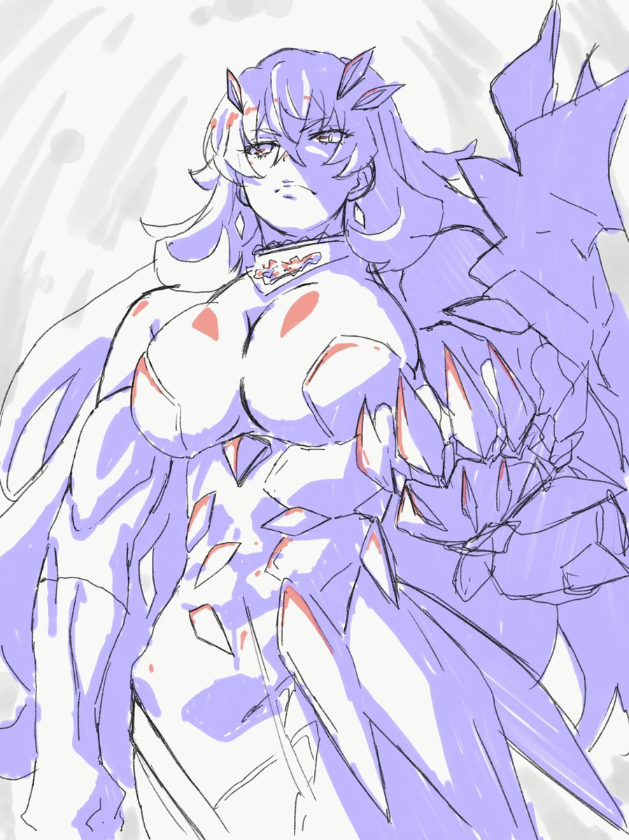 FGOの新OPに出てきた謎の巨乳ゴリラウーマンさん
ほぼ予想絵
片側にアーマー付けてるように見えるけど暗くてディテールも全然分からんちん 