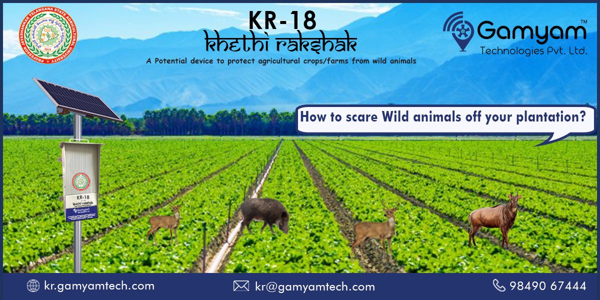 ABRConserv's tweet image. Kethi Rakshak is an Innovative idea to keep Wildanimals away from agricultural farms/crops
Learn more: agrigamyamtech.com
Contact us @ 9849067444
#protectcrops #scareanimals #protectcropsfromanimals #wildanimalscarer #scarewildanimals #protectcropsfromwildboar