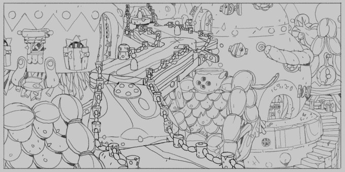an old sketch that i still like, the bridges of Tartiflat.

#Saltenpepper 