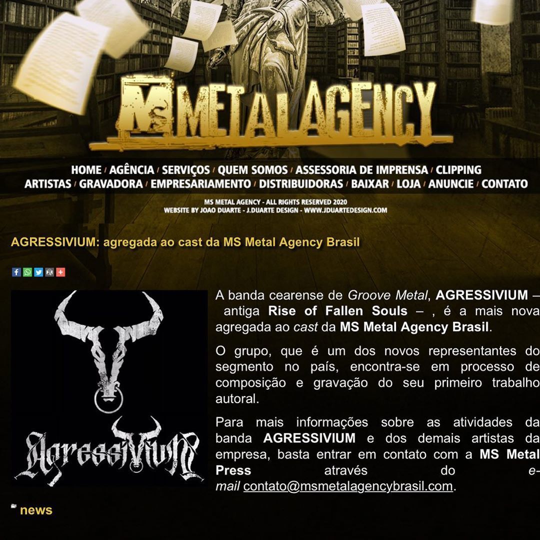 JBoscoLacerda's tweet photo. 🔁#repost🔁 @agressivium
E com muito orgulho que anunciamos a nossa parceria com a MS Metal Agency (@msmetalpress).
A partir de agora vamos intensificar nosso trabalho e vamos trabalhar forte para lançarmos músicas de qualidade.
#agressivium #msmetalagency #groovemetal https://t.co/7bIfKqvuNA
