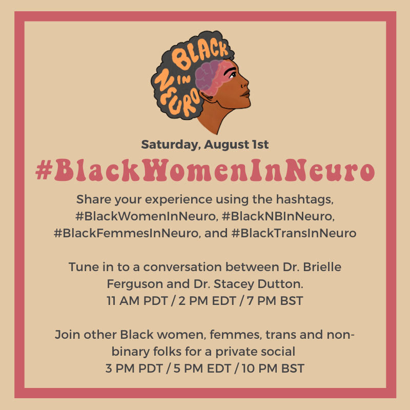BlackInNeuro's tweet photo. In honor of Henrietta Lacks’ birthday, this day will be all about spotlighting people whose race AND gender have been traditionally marginalized in STEM.

Share your story using the hashtags, 👇🏾#BlackWomenInNeuro, #BlackNBInNeuro, #BlackFemmesInNeuro, #BlackTransInNeuro https://t.co/0wfgnr4oO2