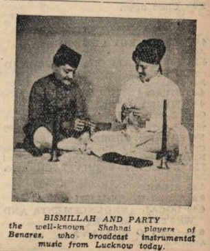 8. Ustad Bismillah Khan 1938, 1943, 1944. The artist who transformed the Shehnai into a solo instrument. One of the greatest musicians of the last century who achieved widespread acclaim. Pictured with his brother Shamsuddin.