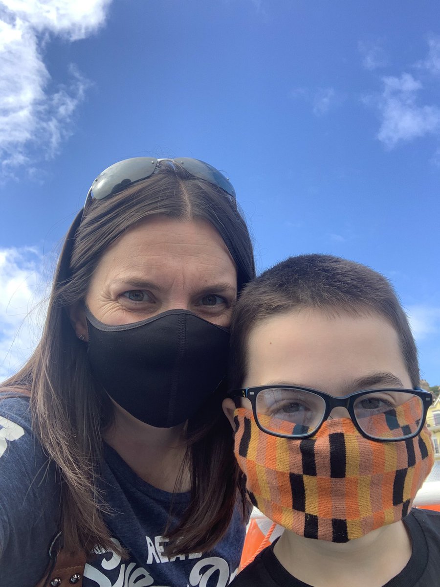 bek13's tweet photo. @geofftech My son Finn is 8 on Monday. He’s a massive fan of yours and I was wondering if you would be able to message him a birthday wish? It really would make his day! Here he is in his District Line moquette face mask! https://t.co/kuaoSVmUQW