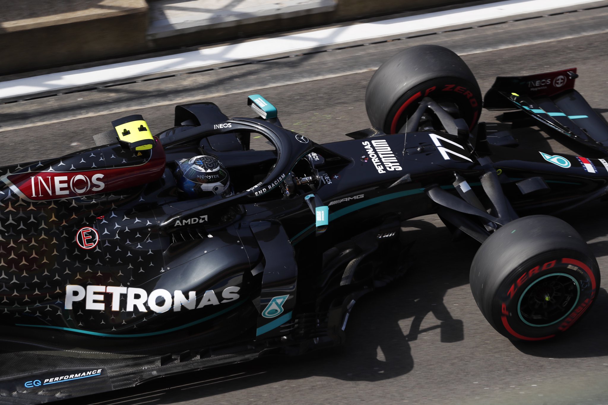 Valtteri Bottas vezetésével a Mercedes nyerte a harmadik szabadedzést