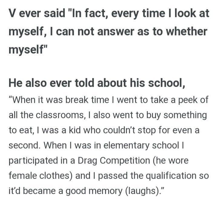 Not to forget he also confessed that he participated in a drag contest where he wore female clothes during his elementary school years. He said it was a good memory.