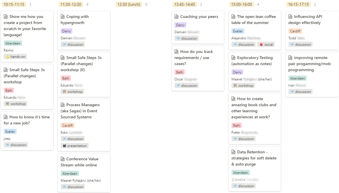 AmelieCornelis's tweet photo. And here is the current schedule for #SoCraTesUK 2020 Summer edition https://t.co/uo0OpnblGN