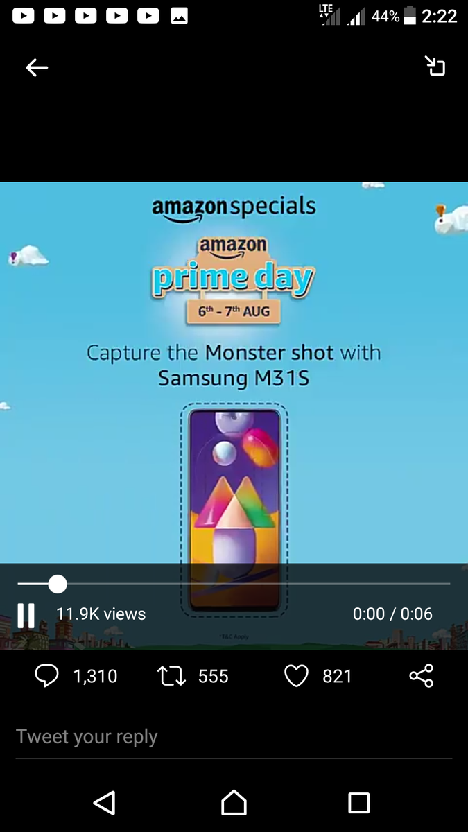 V_The_Indian's tweet photo. #ContestAlert - yet not Captured the Monster shot?  You also try and grab opportunity to win Samsung M31S.. Best of luck 
#AmazonPrimeDay  #AmazonSpecialsSamsungM31S https://t.co/ifzqwQSusf