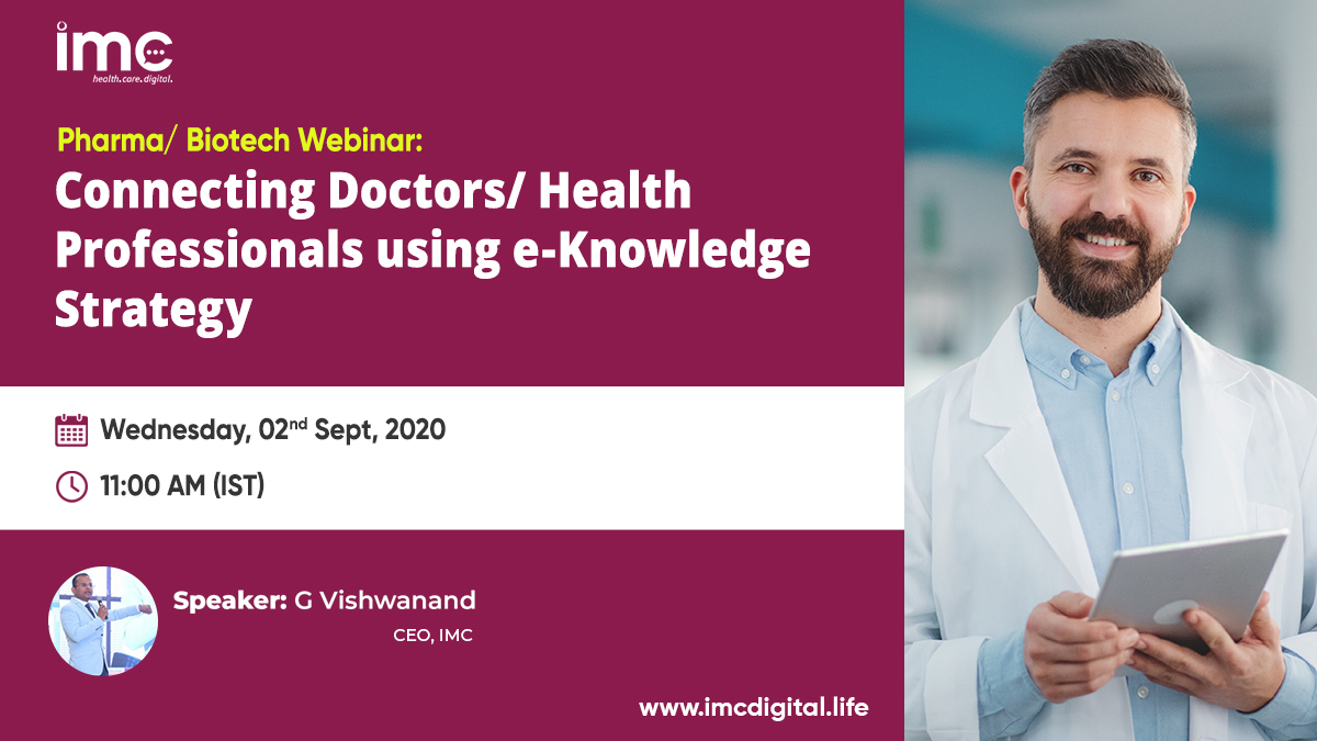 #Pharma/ #biotech #webinar : Connecting #Doctors / #HealthProfessionals using #eKnowledge Strategy
Register now: bit.ly/2EFSmZK
#medicomarketing #Pharmaceutical #pharmamarketing #healthcarecommunications #medicalcommunications
#contentstrategy #contentmarketing