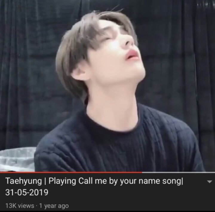 You think he's alrdy over cmbyn???No bro! Here's Taehyung playing "Mystery of love", the official cmbyn song.He also recited a whole scene from cmbyn in one of his recent live streams.