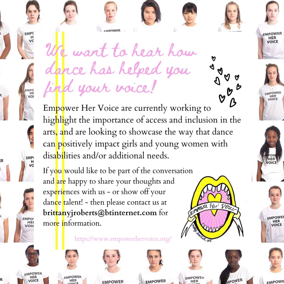 Stopgapdance's tweet photo. It’s time for a #SaturdayShoutout and today we’re sharing a project that one of our brilliant volunteers Brittany is involved in! 📣📣📣
#SaturdayShoutout #SharingSaturday #InclusionMatters #Project #AccessToArt #YouthDance #GCSEDance #EndAbleism #WeShallNotBeRemoved https://t.co/JqFN22Rppc