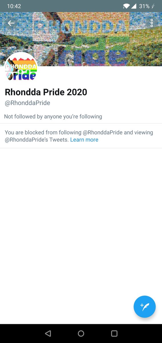 Guess this is what happens when you call a Pride event out on their bullshit? Nice job blocking LGBTQ+ people from your event