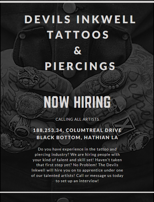 DevilsInkwellCD's tweet image. Looking for a Job? apply today!