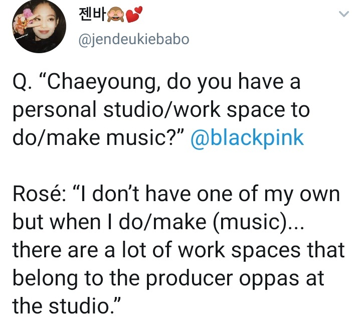 for 'Clarity' and Rosé has said many times that she works on music. She doesn't have her own studio tho so she has to go all the YG/TBL studios and work there  For musician with so much passion like her, it's absurd to think she hasn't written anything at all all this time