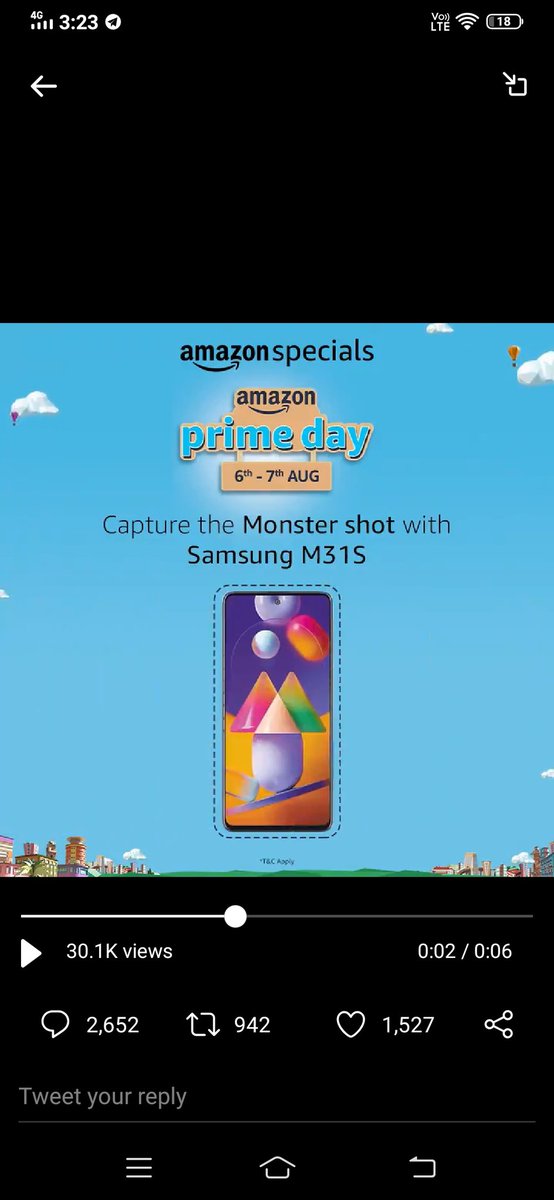 aajay_pprasad's tweet photo. #AmazonPrimeDay #AmazonSpecialsSamsungM31S https://t.co/XlAIwGRfMI