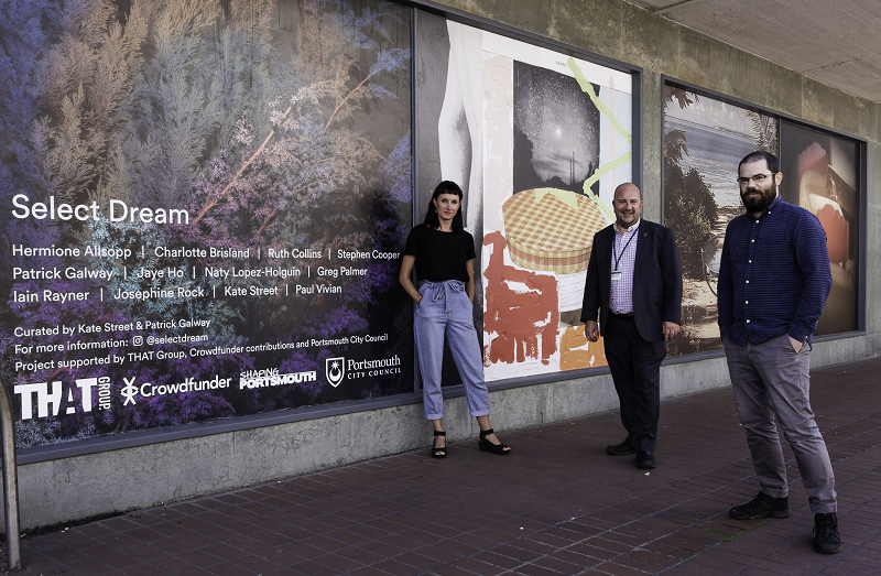 portsmouthtoday's tweet photo. An exhibition of 27 original artworks has been revealed on Palmerston Road! The local artists behind it hope it will lift the spirits and bring art to everyone while coronavirus restrictions remain in place. #southsea #selectdream https://t.co/SdQjbMZwHx
