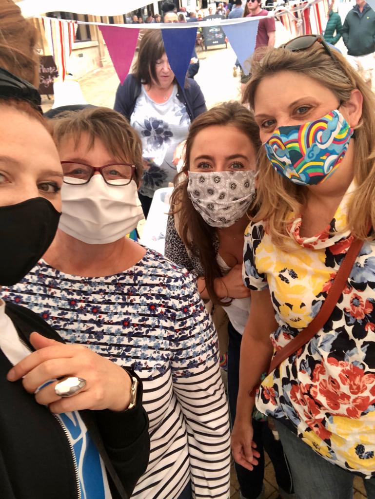 Morning you glorious people! 🥳

We are at Bourne Market this morning with a pop-up stall offering face coverings, fabric packs, headbands &amp; earsavers with the wonderful <a href="/WithHeadbands/">Helping with Headbands</a> 

It would be great to see you there!

#facemasks #community #HappyNewMonth #NHS #healthcare