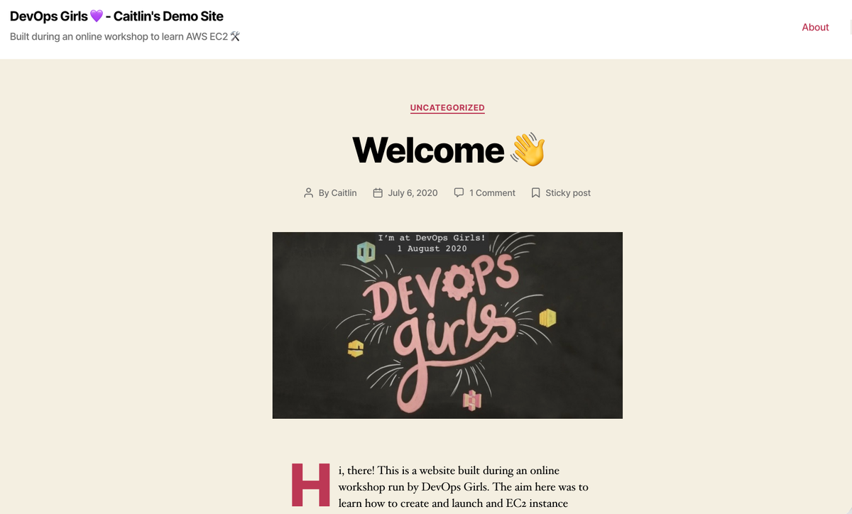 watsbeat's tweet photo. Feeling accomplished at having deployed two websites today with #AWS: a static site hosted on S3 + a Wordpress blog on EC2. Thanks @TheresaNeate for running a fantastic workshop and to my fellow #devopsgirls for the fun morning of learning🌟💻#WomenWhoCode https://t.co/cvgvwnIBDc
