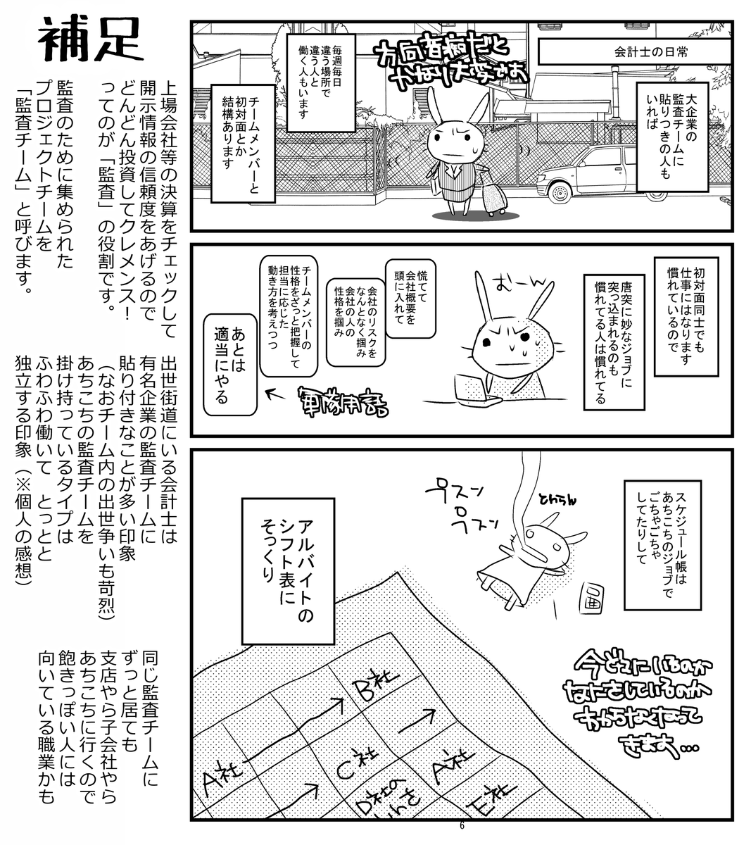 (2/6)
会計士ネタとか色々好き勝手に描いてました。
大きさを調整したら余白ができたので補足をちまちま入れています。 