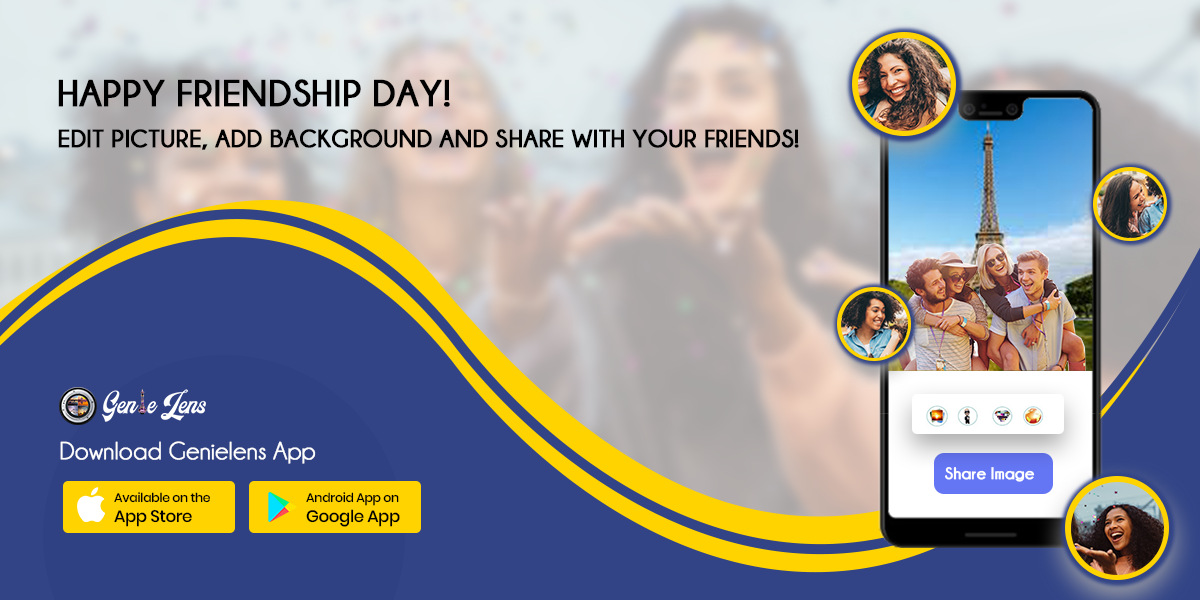 Genielens1's tweet photo. Add special friendship day background in your picture &amp; share it with your friends on Genielens. Happy Friendship Day!!! Download Genielens App Now! Google https://t.co/fhz7srykAP iOS- https://t.co/SiSnzPbNjr
#genielensapp #photomanipulating #changebackground #friendshipday2020 https://t.co/AyHIEozYai