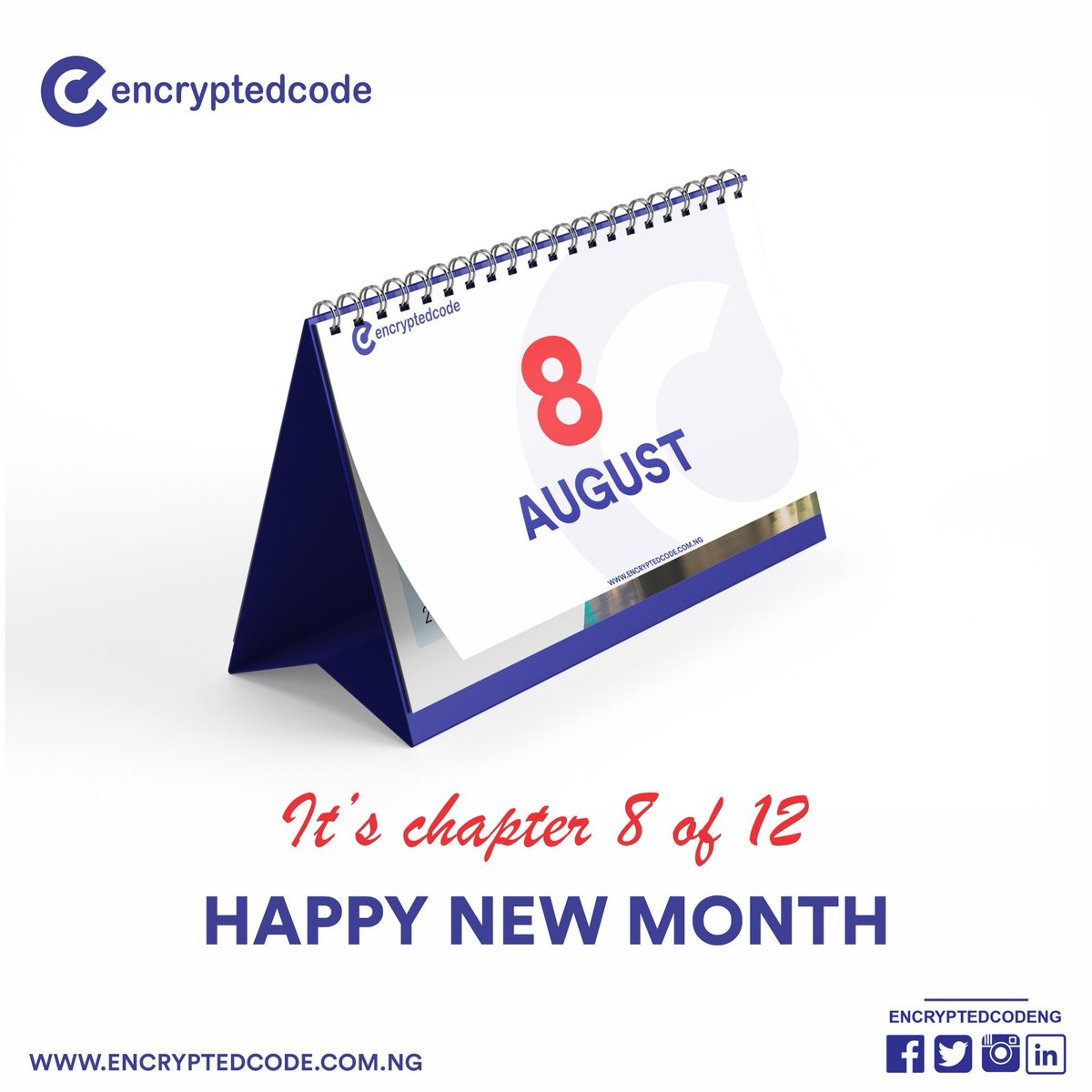 encryptedcodeng's tweet photo. Welcome to Chapter 8!
Happy new month to all our followers!
#HappyNewMonth #EncryptedCodeng https://t.co/mvVPJJpaOO
