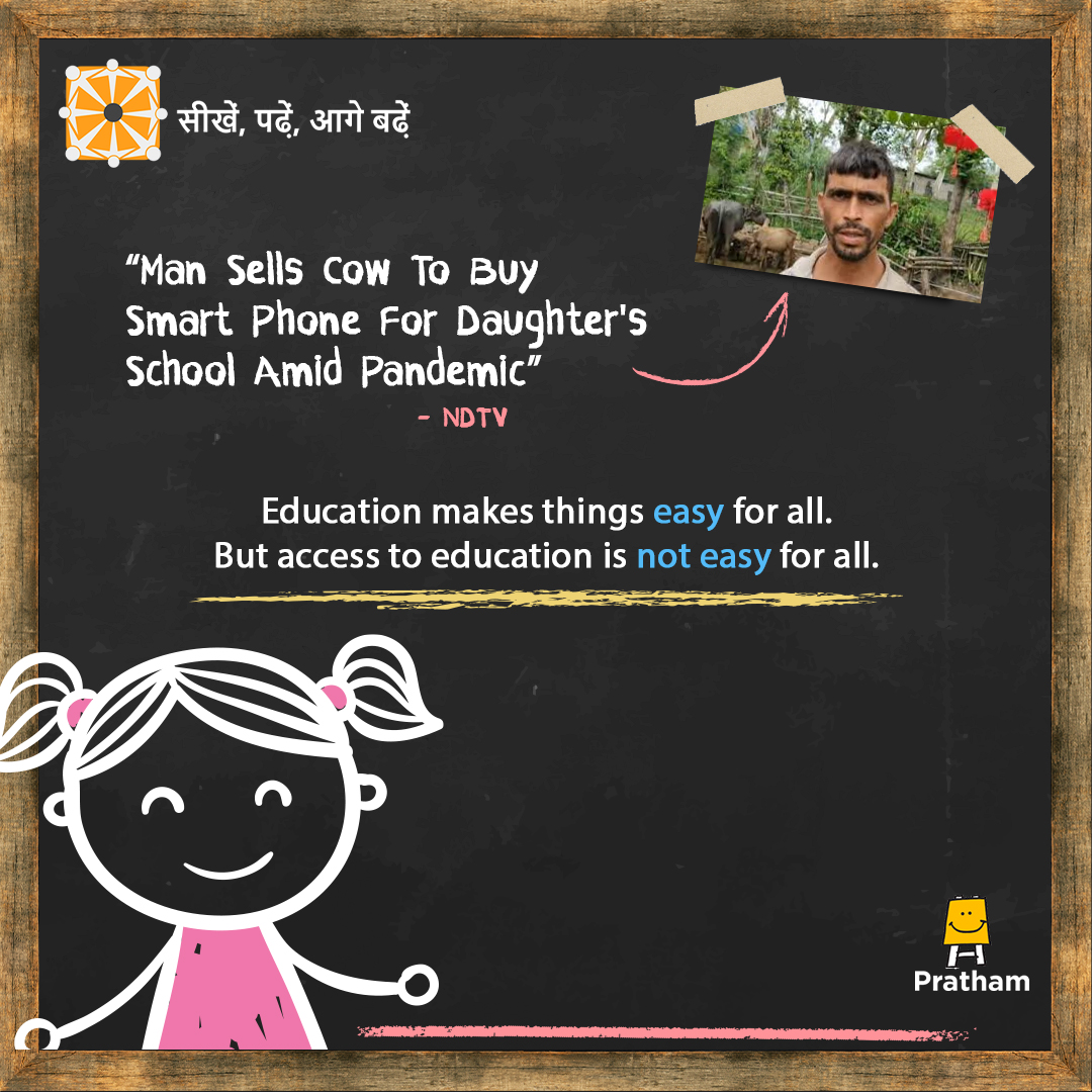 PrathamMumbaiEd's tweet photo. When access to food is a challenge, access to #education is easily overlooked. But it doesn't make it any less important. With schools adapting to #elearning, affording the technology is not possible for everyone. Let’s make #learning accessible. Stay tuned to know more. https://t.co/fNAqvVYudM
