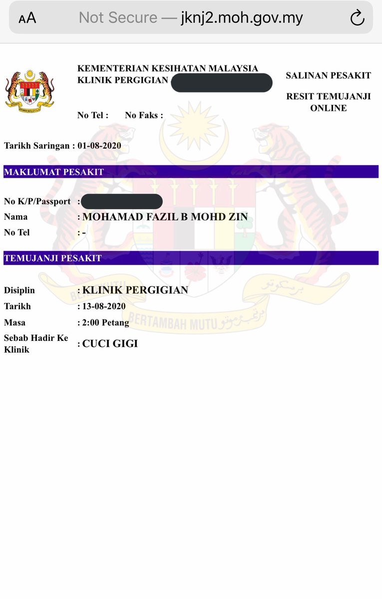 fazilajil's tweet photo. Kalau ada sesiapa yang nak mendapatkan rawatan cuci gigi atau sebarang rawatan berkaitan di klinik pergigian kerajaan, sila kunci temujanji secara atas talian. Jangan terus serbu tanpa temujanji ya. https://t.co/I22M7pcDNl