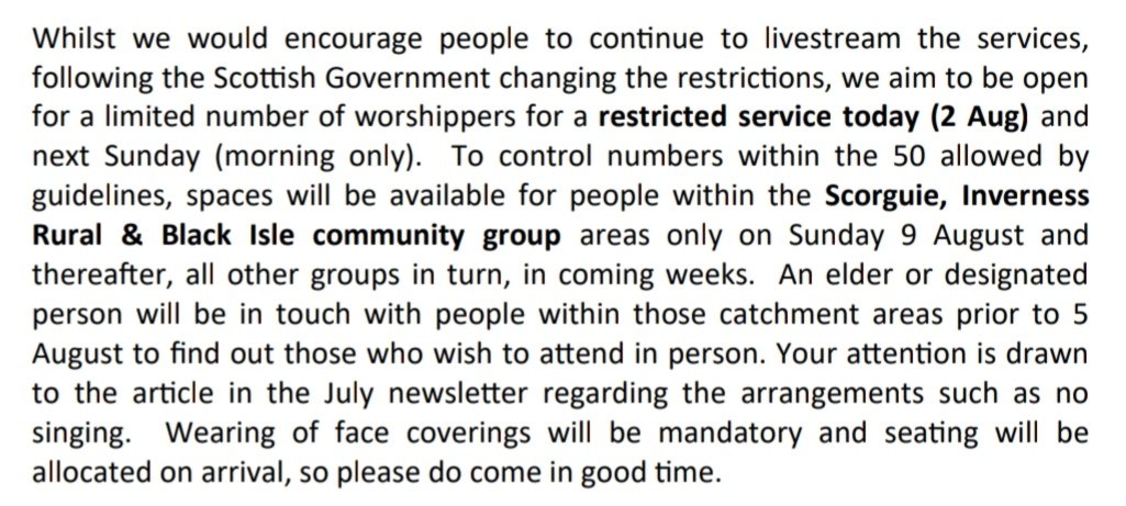 smithtonchurch's tweet image. #reopeningupdate Here are arrangements for this Sunday 👍