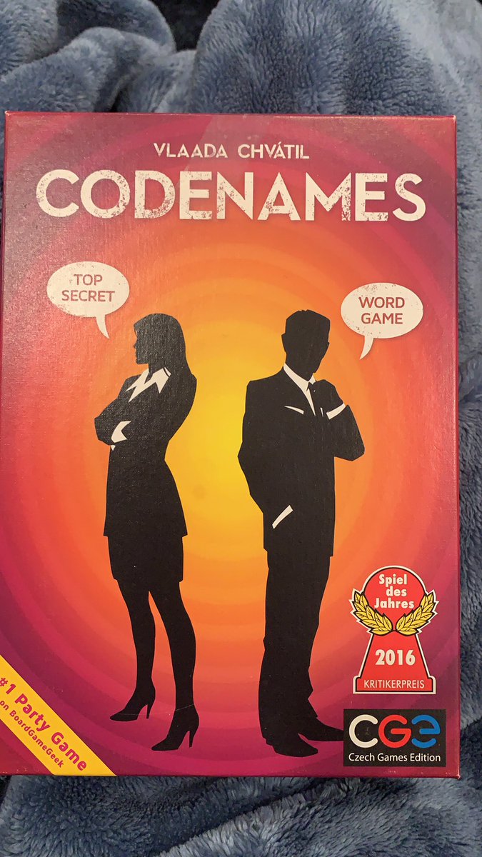 CODENAMES: look it’s a great game but I don’t understand why everyone is always so hyped to play codenames 3/5